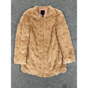 Forever 21 Jacket Womens Large Pink Faux Fur Soft Comfy
